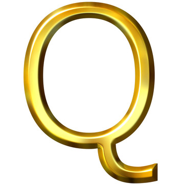 3D黃金字母Q