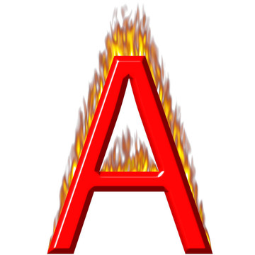 三維字母A火