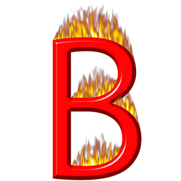 火災(zāi)三維字母B