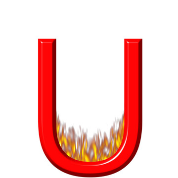 三維字母U對火