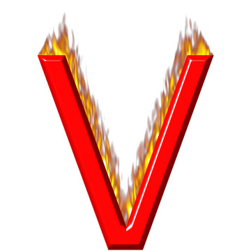 三維字母V火