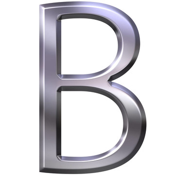 3D銀字母B