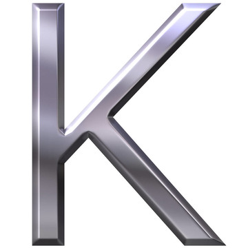 3D銀字母K