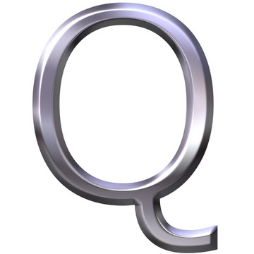 三維銀字母Q
