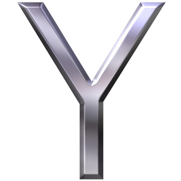 3D銀字母Y