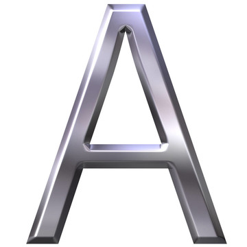3D銀字母A