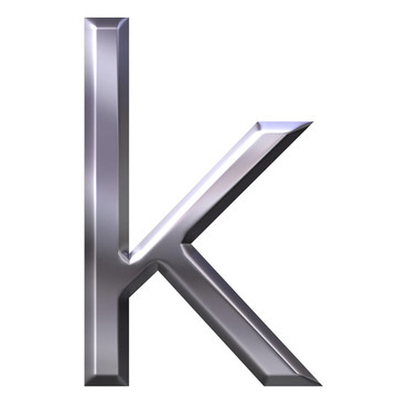 3D銀字母K