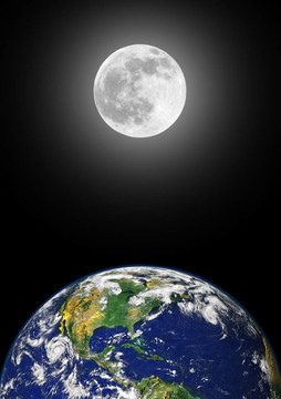 地球和Moon Beauty
