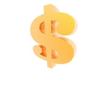 在白色上隔離的貨幣符號
