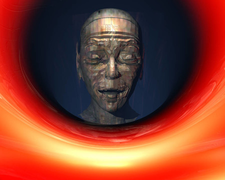 奇怪的金屬3D女孩