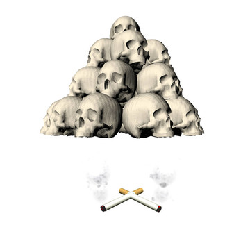 頭骨與香煙