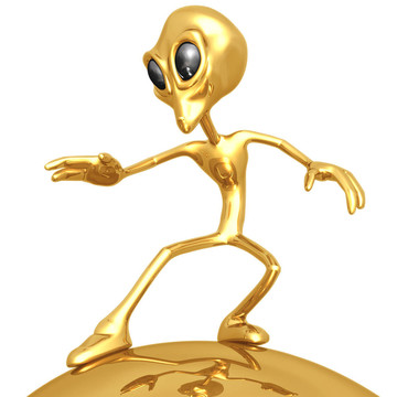 UFO外星人沖浪