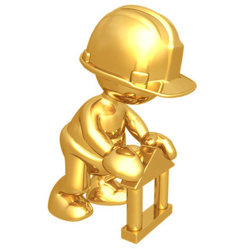 嬰兒建筑工人積木玩具家居