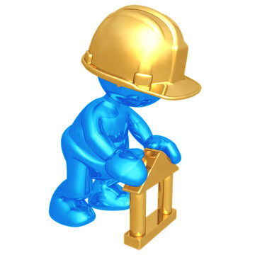 嬰兒建筑工人積木玩具家居