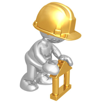 嬰兒建筑工人積木玩具家居