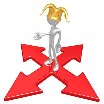 在十字路口的小丑