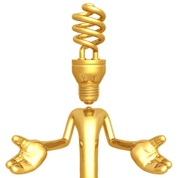 英語Lightbulb Head