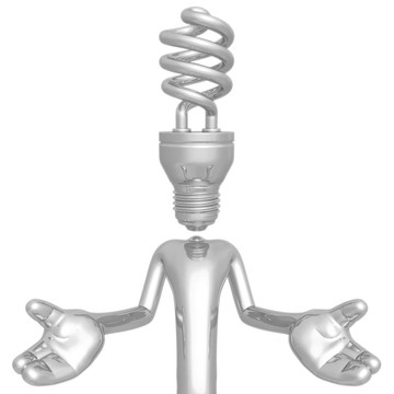 英語Lightbulb Head