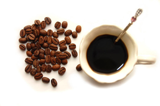 咖啡杯頂部的咖啡杯
