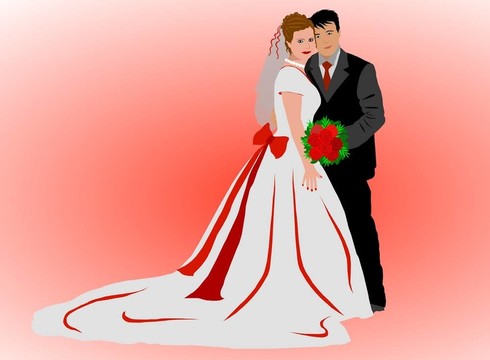 婚禮的夫婦