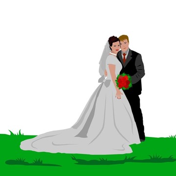 婚禮的夫婦
