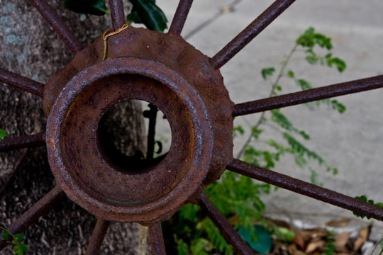 老Rusty Wheel Hub
