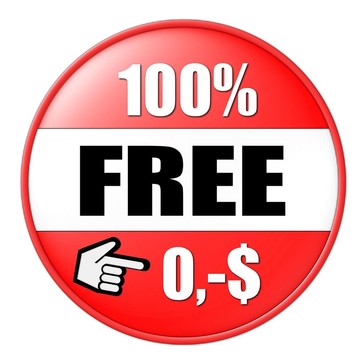 100%免費(fèi)按鈕紅美元