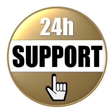24小時(shí)的支持按鈕金