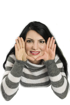 面對女人的框架