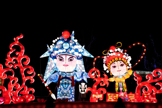 京劇人物花燈