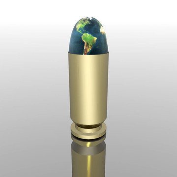 明亮的3D金色子彈