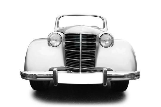 灰色的老式汽車