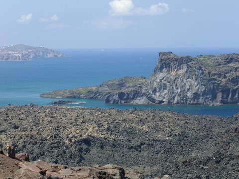圣托里尼的火山口