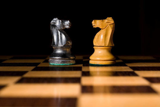 兩棋棋盤上的騎士戰(zhàn)斗