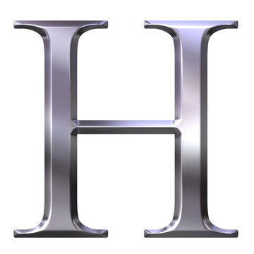 三維銀希臘字母