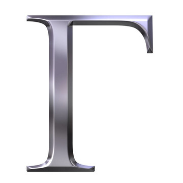 3D銀希臘字母伽瑪