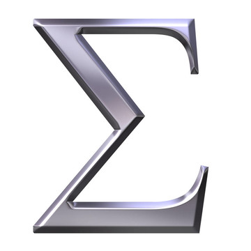 3D銀希臘字母西格瑪