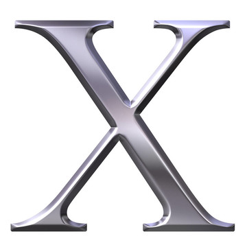 3D銀希臘字母