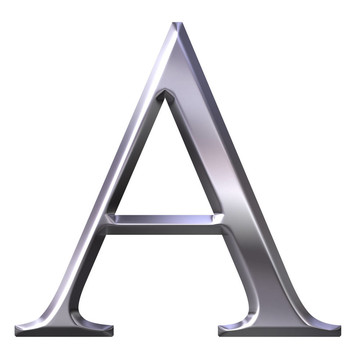 3D銀色希臘字母