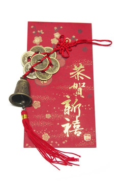 中國(guó)飾品和紅色的包