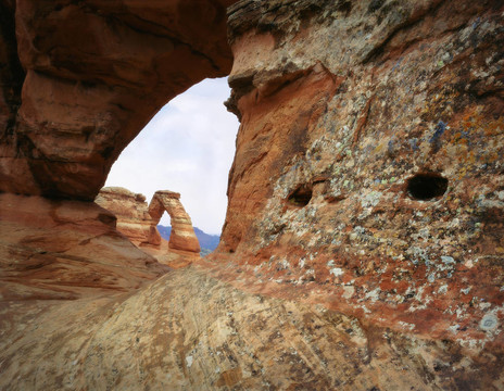 精致拱型天然拱門；拱門國家公園；Moab；猶他