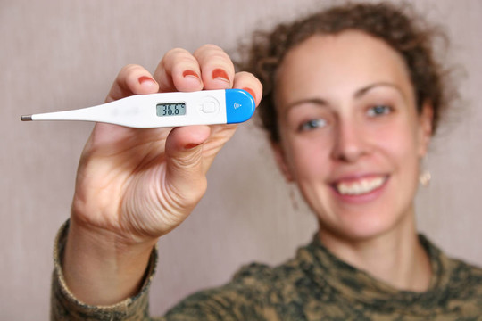 女人用溫度計