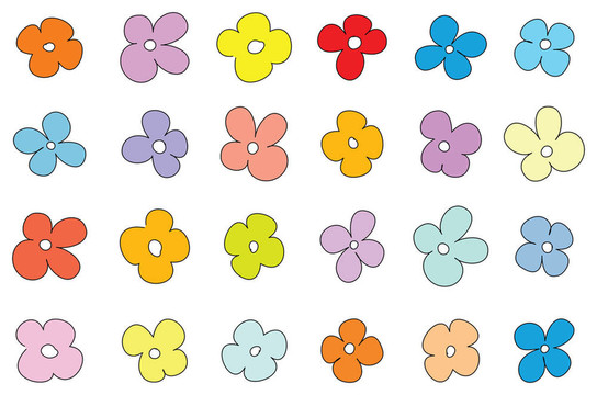 簡單的花紋