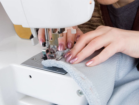 機器上的手工縫紉