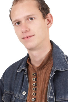 年輕的白人男子