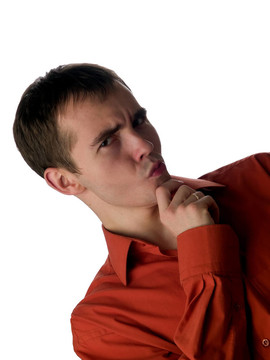 漫畫若有所思的臉