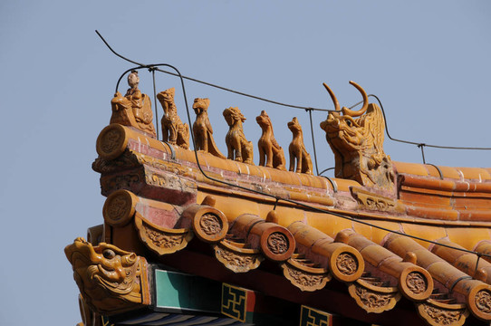 屋頂細節(jié)紫禁城