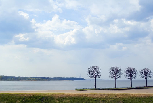 在Peterhof的公園