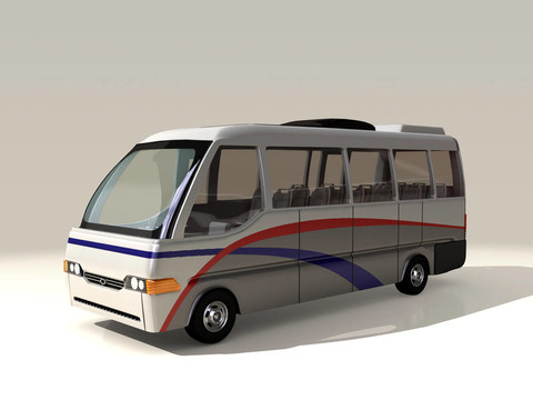 客車三維模型