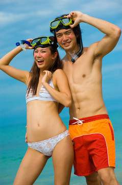 浮潛在Beach